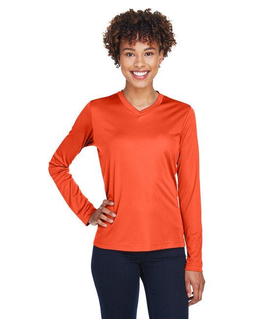 Custom Ladies’ Performance Long-Sleeve T-Shirt – Moisture-Wicking & UV Protection Long Sleeve Team 365