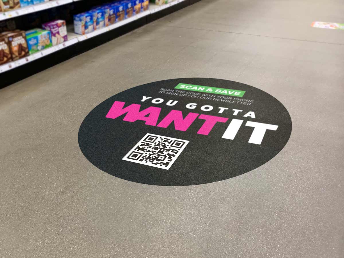 Custom Floor Decal Logo Printing – Durable & Easy Application for Business Show Off Your Threads