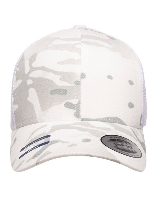Custom Retro Multicam® Snapback Trucker Cap – Embroidery Ready YP Classic Custom Hat YP CLASSICS